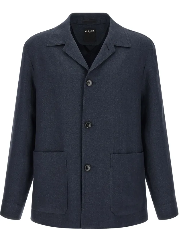 Linen Full-length Jacket