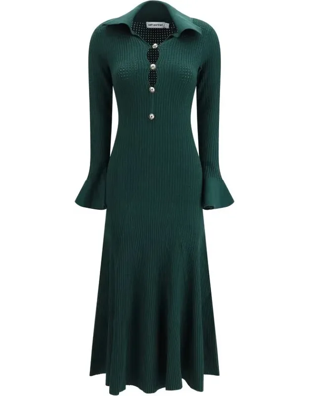 Bicolor Viscose Casual Dress