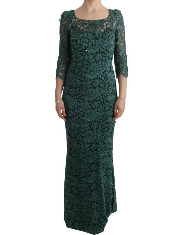 Floral Crystal Ricamo Sheath Dress
