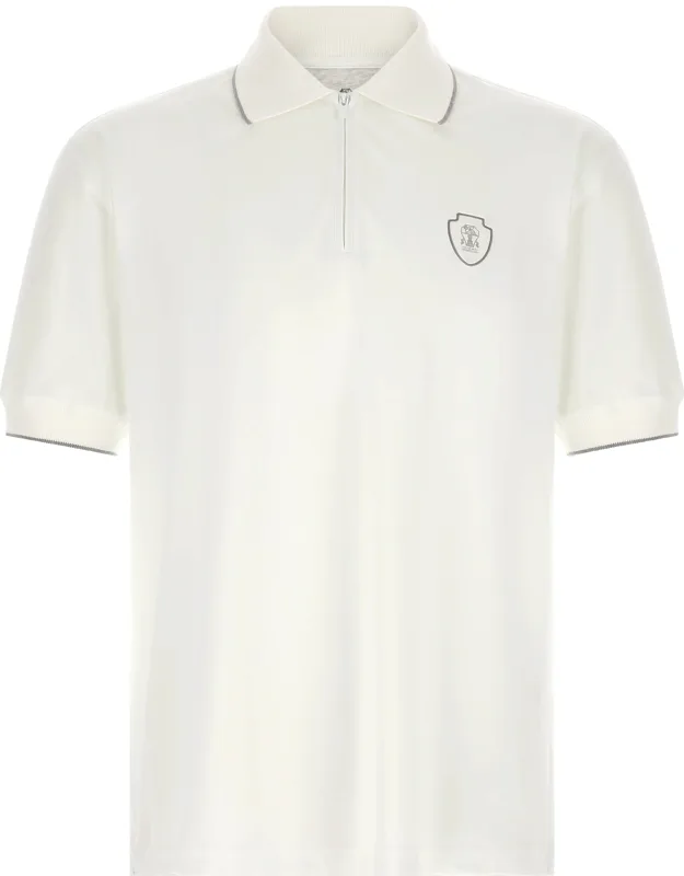 White Polyamide Polo Shirt
