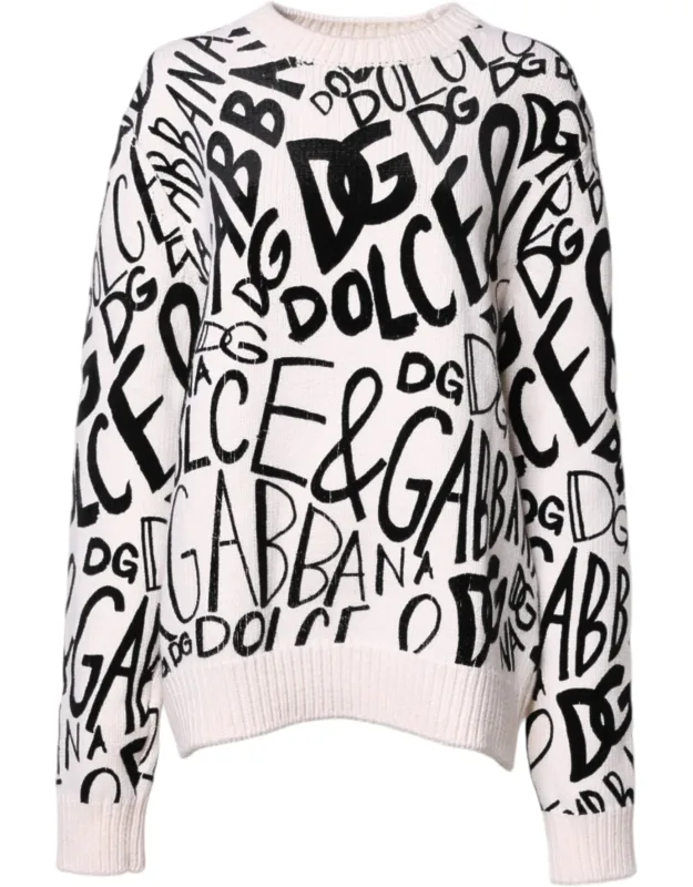 Logo Print Pullover Sweater