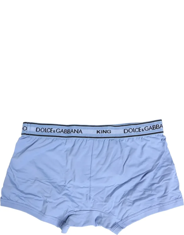 Light Blue Cotton Regular Boxer Underwear