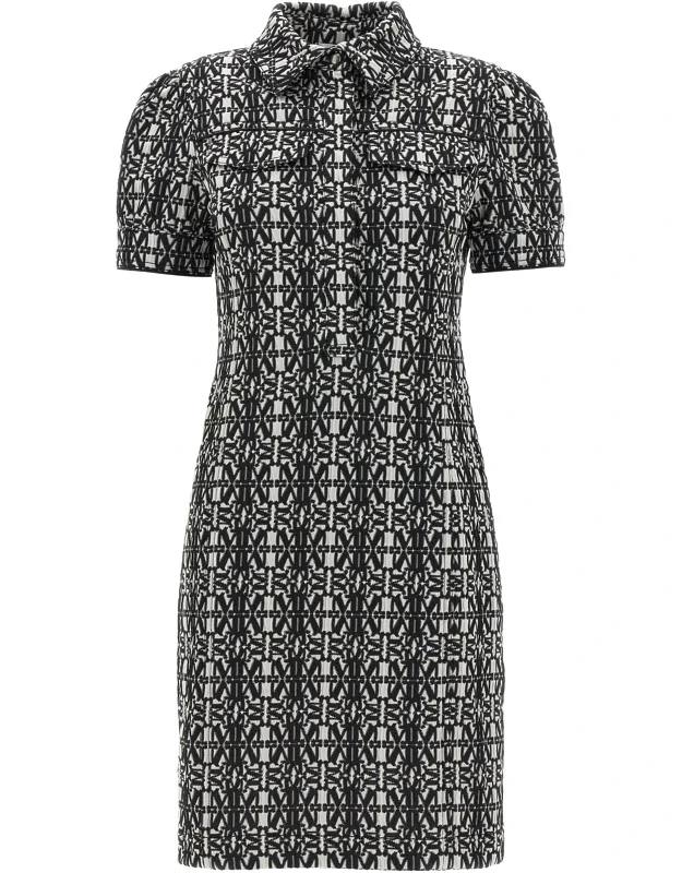 Bicolor Polyester Short Dress