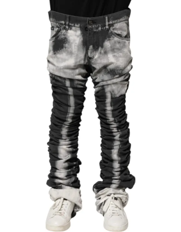 Tie Dye Straight Denim Jeans