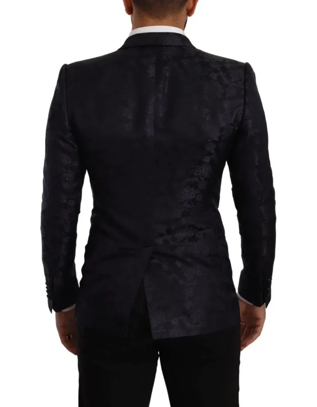 Floral Jacquard Silk Coat