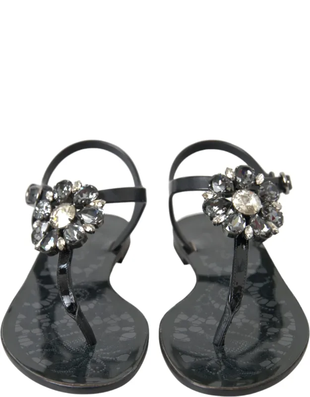 Crystal Flats Sandals Flip Flops