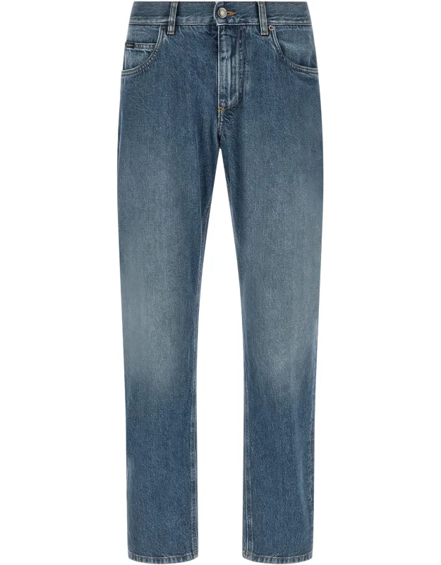 Cotton Straight-leg Jeans