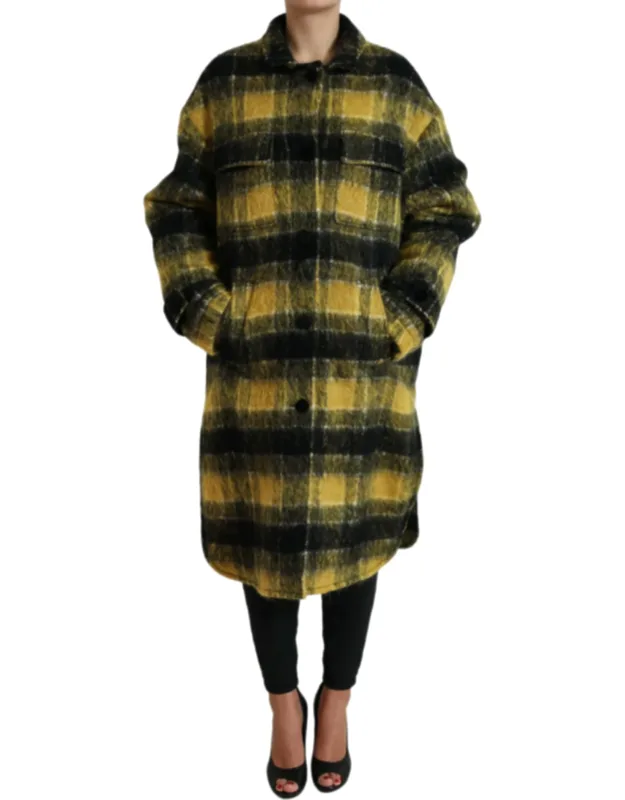Plaid Long Sleeve Casual Coat