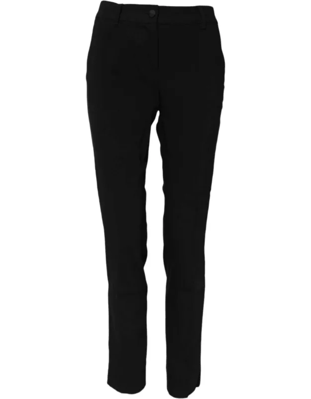 Wool Mid Waisted Tapered Dress Pants