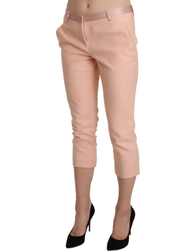 Low Waist Skinny Cropped Capri Pants
