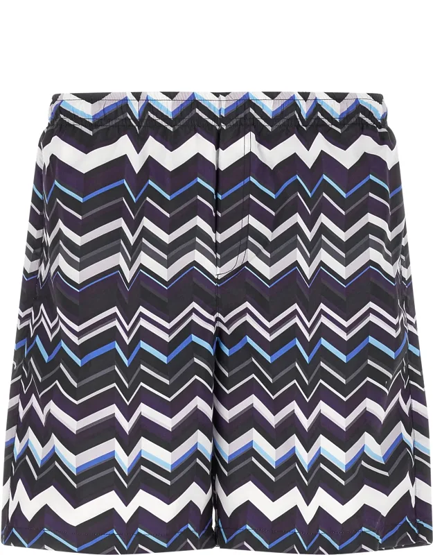 Multicolor Polyester Swim Shorts