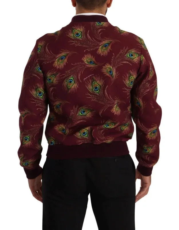 Peacock Polyester Stretch Full Zip Jacket