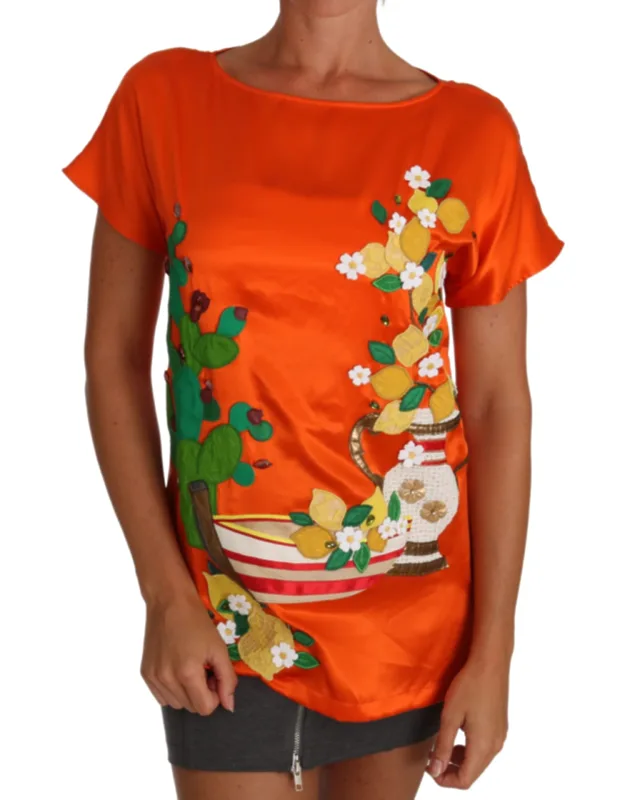 Silk T-shirt Top
