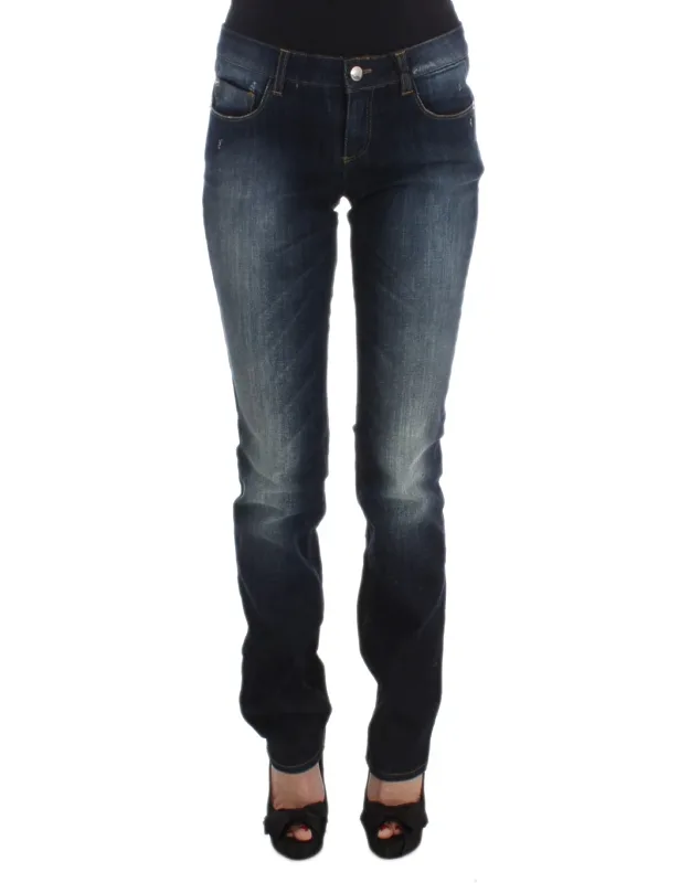 Cotton Slim Fit Bootcut Jeans