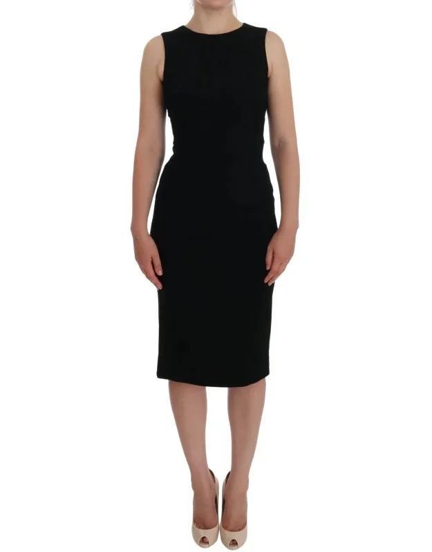 Stretch Crystal Sheath Gown Dress