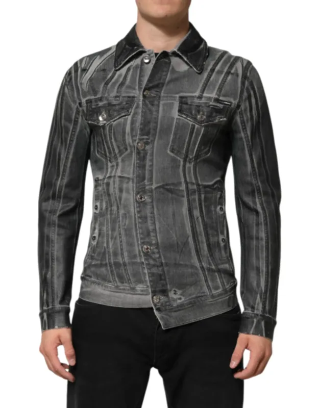 Washed Cotton Stretch Denim Jacket
