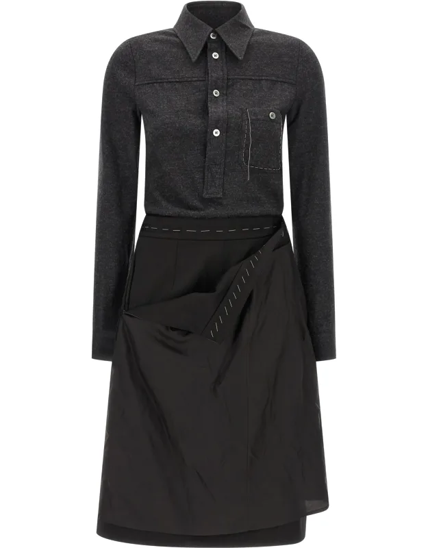 Virgin Wool Midi Dress