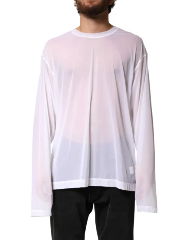 Nylon Long Sleeve Crewneck T-shirt