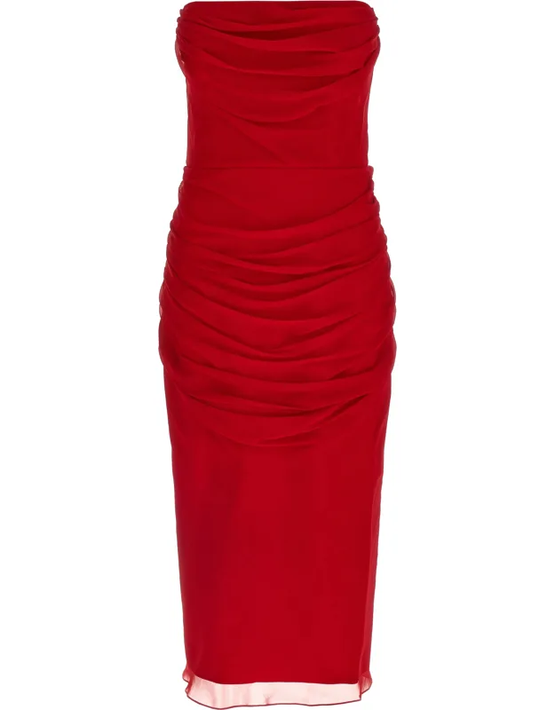Silk Midi Dress