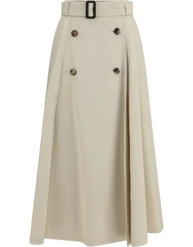 Cotton Midi Skirt