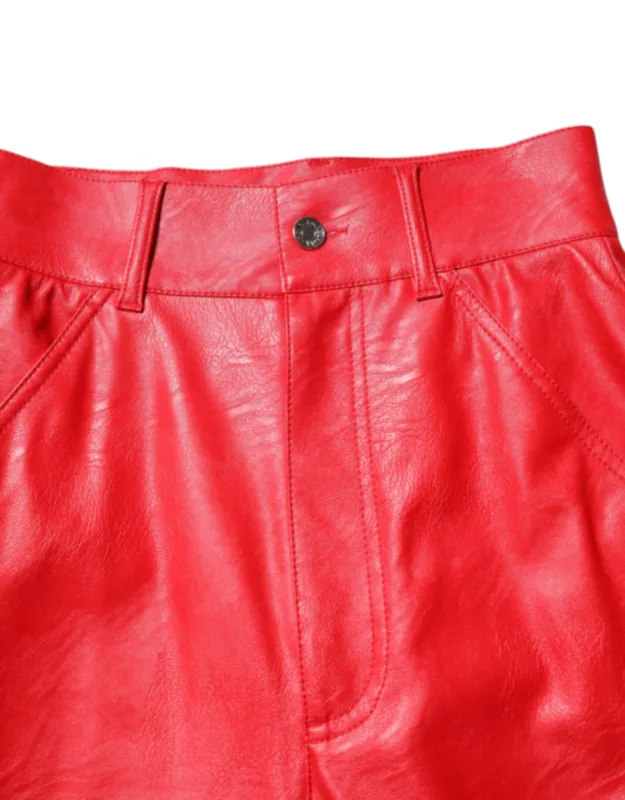 Viscose High Waist Tapered Trouser Pants