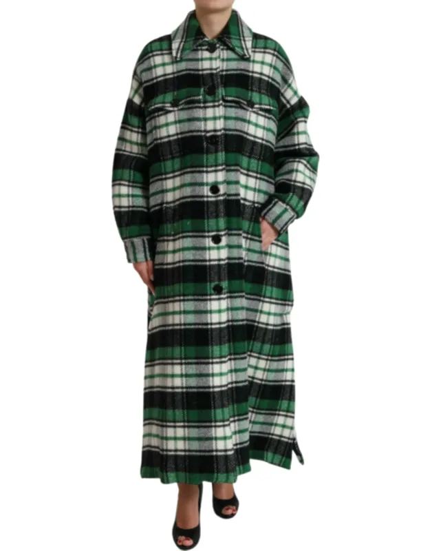 Plaid Long Sleeve Casual Coat