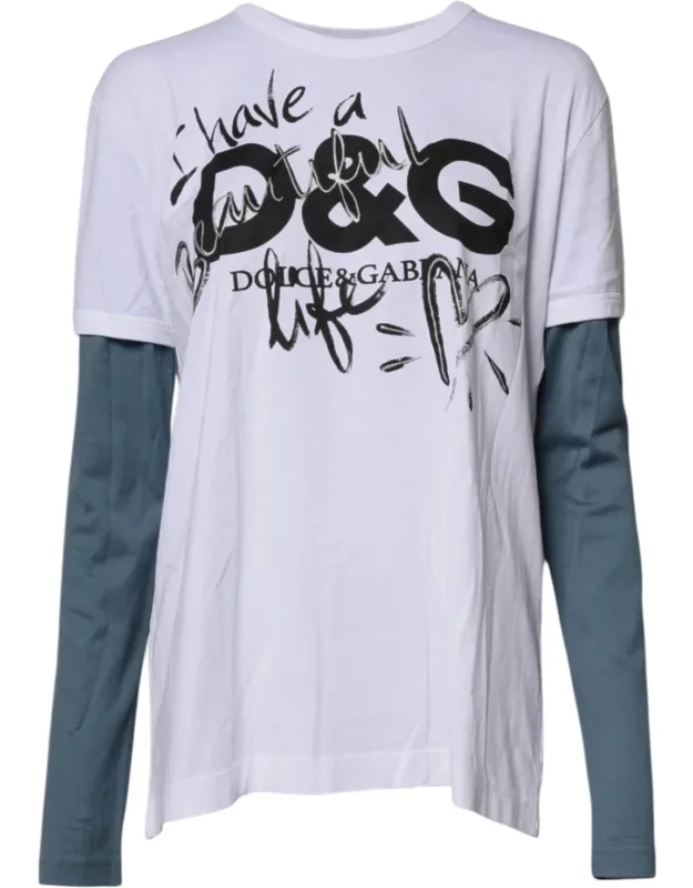 Graphic Print Cotton Crew Neck T-shirt