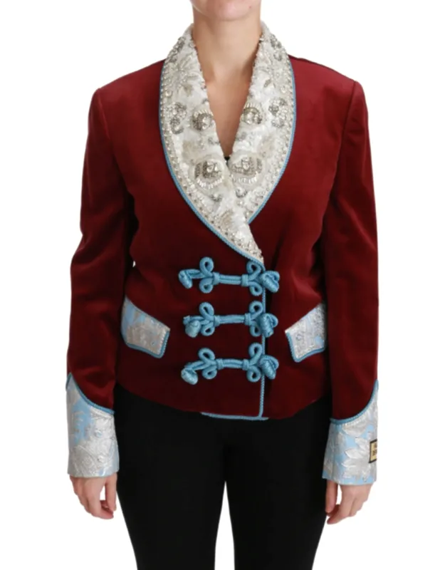 Velvet Baroque Crystal Blazer Jacket