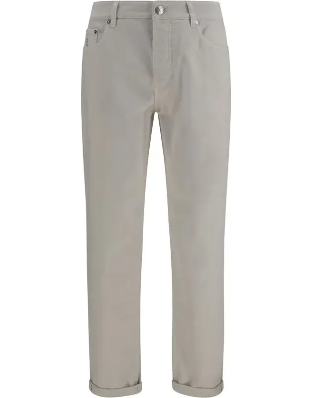White Cotton Straight-leg Jeans