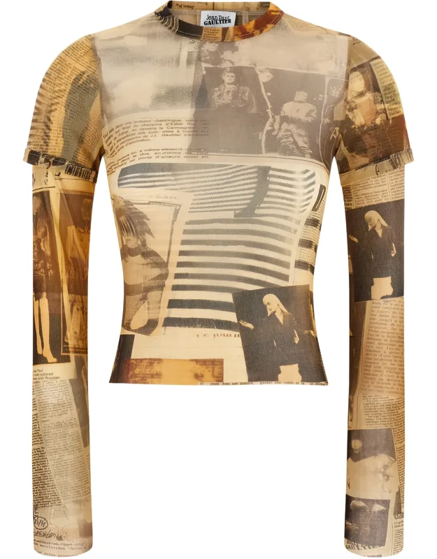 Multicolor Polyamide T-shirt