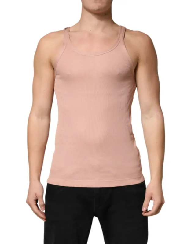 Sleeveless Round Neck Tank Top T-shirt Cotton