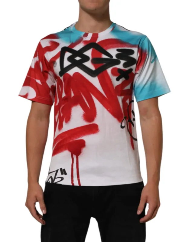 Graffiti Crew Neck Short Sleeve T-shirt