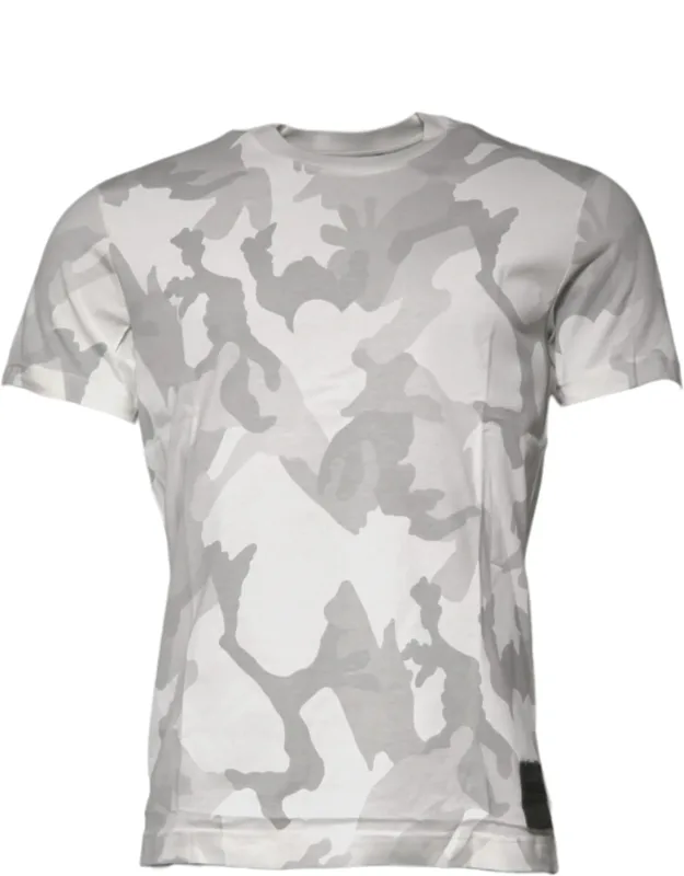 Camouflage Cotton Crew Neck T-shirt