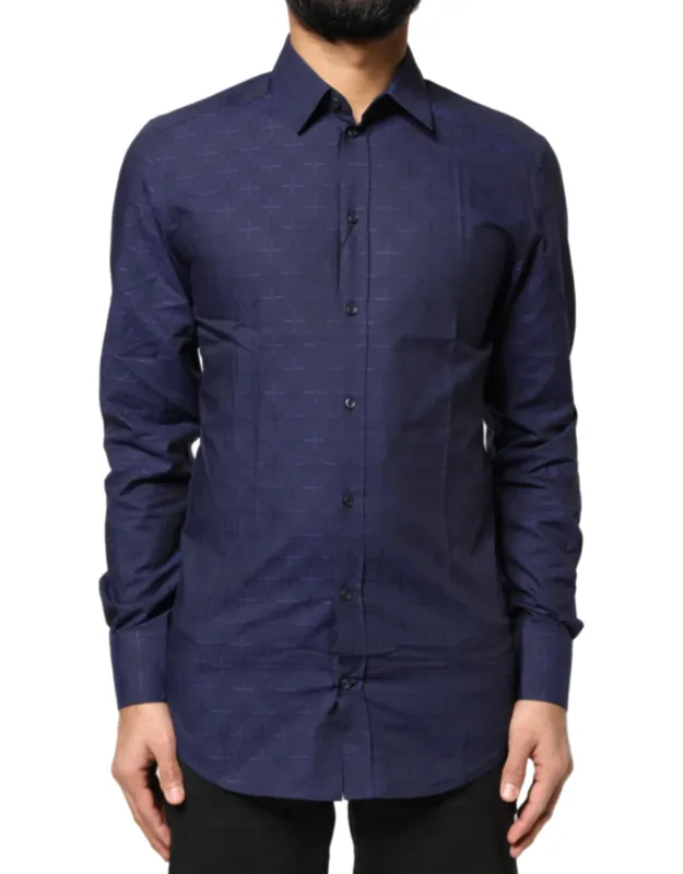 Check Tartan Gold Formal Dress Shirt