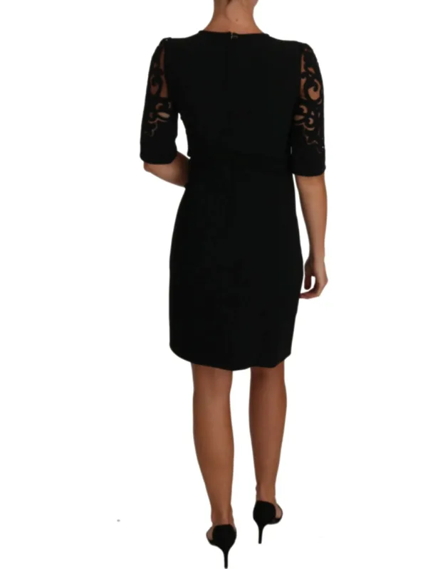 Floral Cut Out Pattern Cocktail Dress Viscose