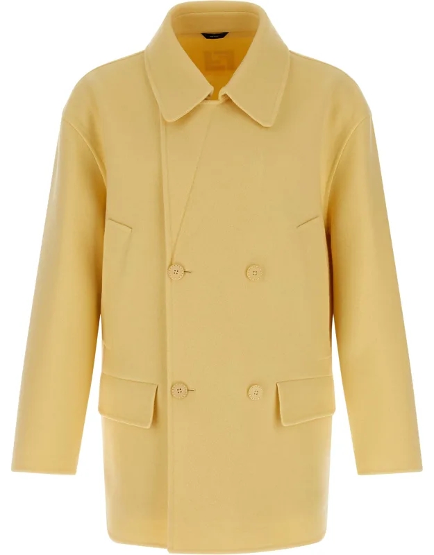 Bicolor Virgin Wool Coat