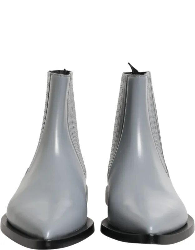 Light Gray Chelsea Short Ankle Boots
