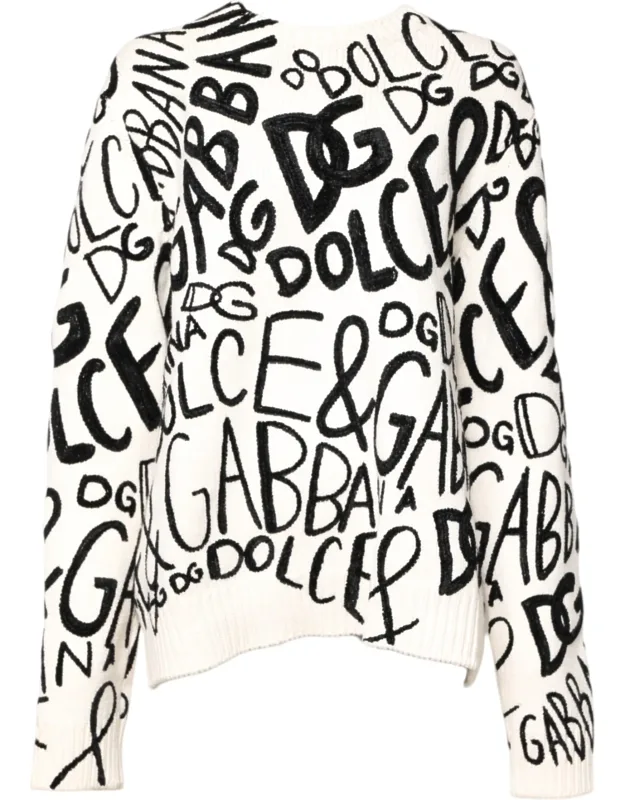 Logo Print Pullover Sweater
