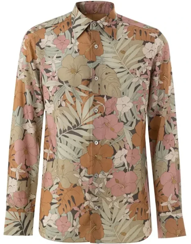 Multicolor Lyocell Pattern Shirt