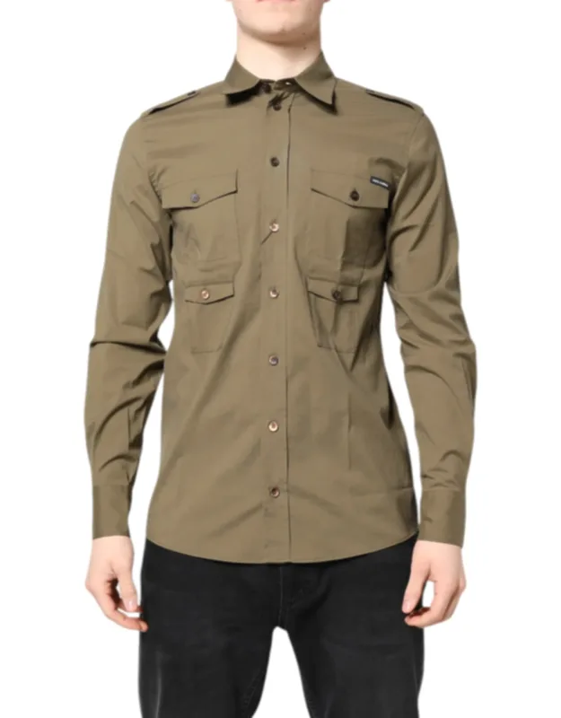 Cotton Stretch Casual Long Sleeve Shirt