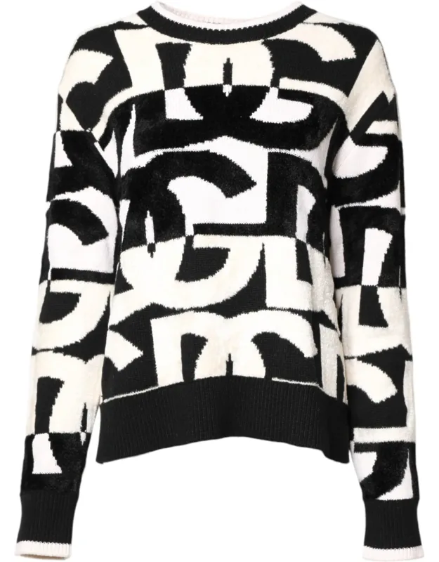 Logo Print Pullover Sweater