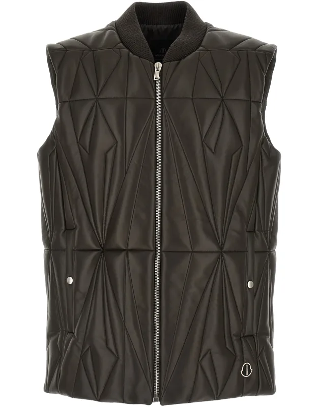 Lamb Leather Sleeveless Jacket