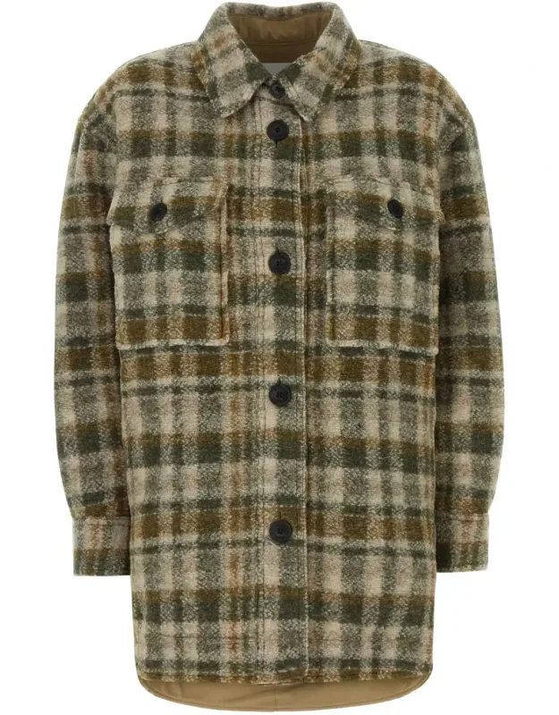 Embroidered Polyester Blend Coat