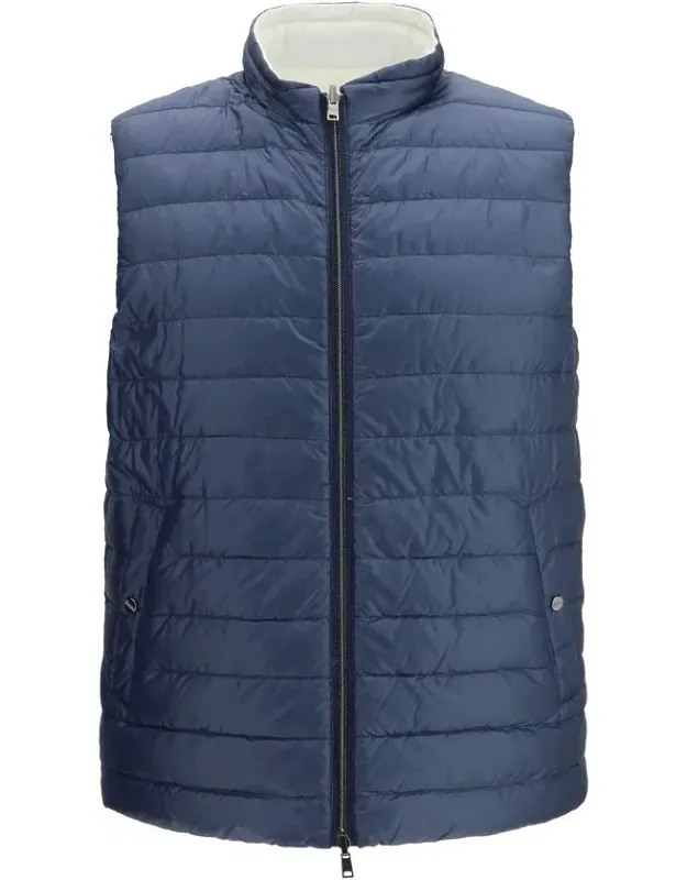 White Polyamide Sleeveless Jacket