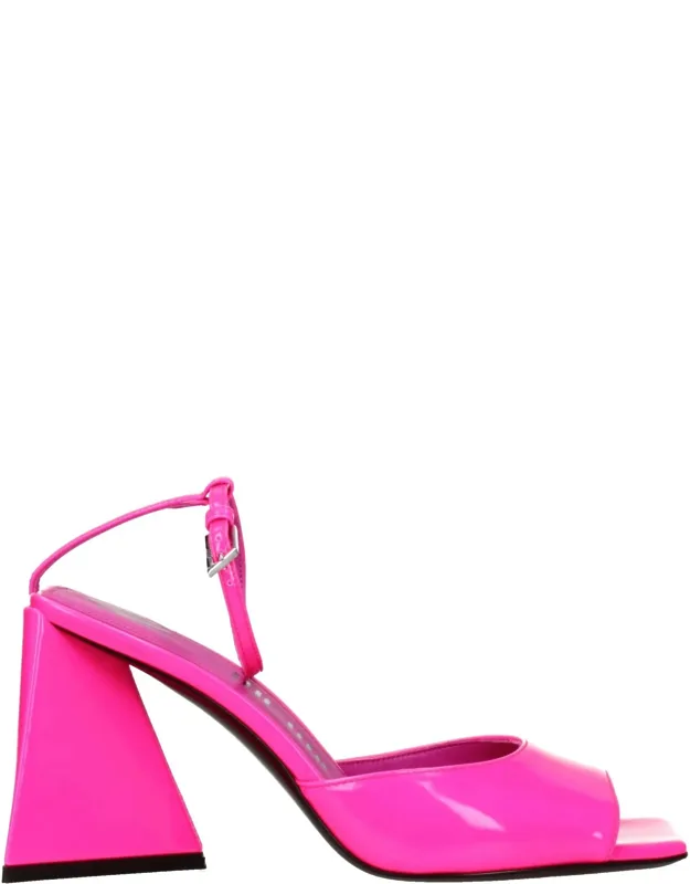 Leather Stiletto Heel Sandals