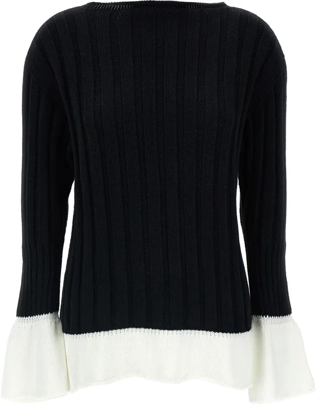 Bicolor Cotton Cardigan
