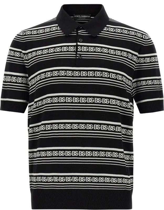 Bicolor Silk Polo Shirt