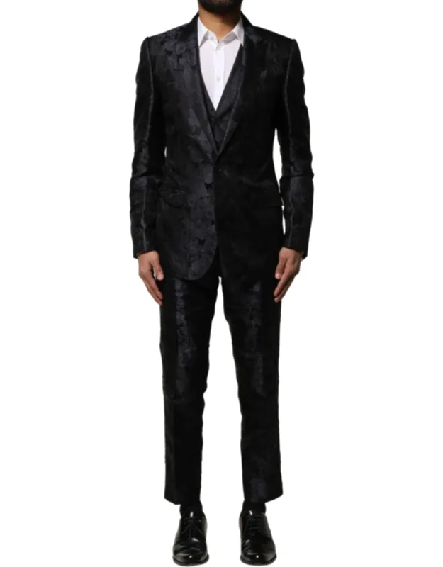 Jacquard 3 Piece Single Breasted Suit