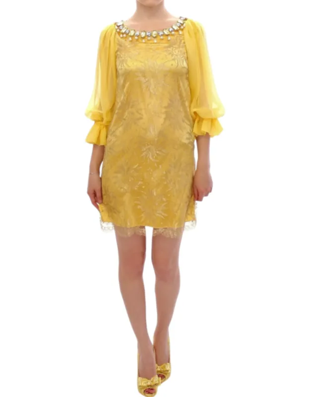 Lace Crystal Mini Dress