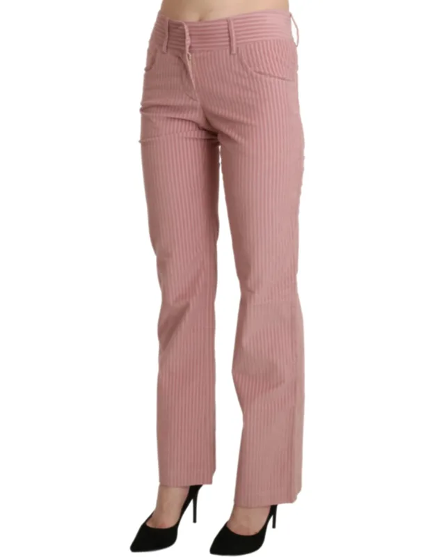 Mid Waist Straight Trousers